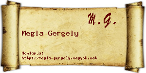 Megla Gergely névjegykártya